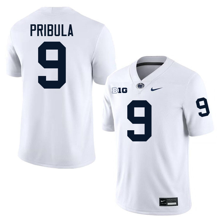 Beau Pribula Penn State Jersey,PSU Nittany Lions #9 Beau Pribula Football Uniforms-White